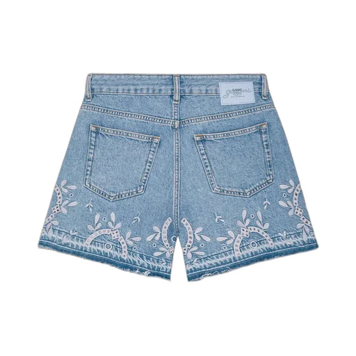 Broderie Anglaise Denim Shorts