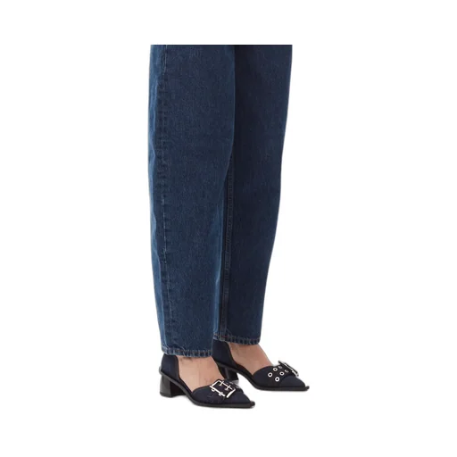 Feminine Buckle Open Cut Pumps