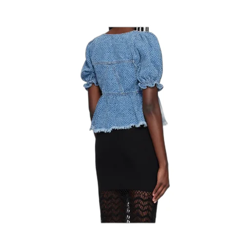 Fluffy Denim Blouse
