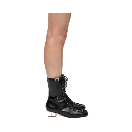 Oleatex Eyelets Lace-Up Ankle Boot