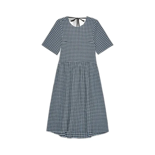 Checked Midi Dress