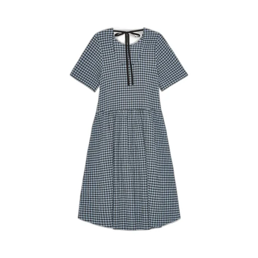 Checked Midi Dress