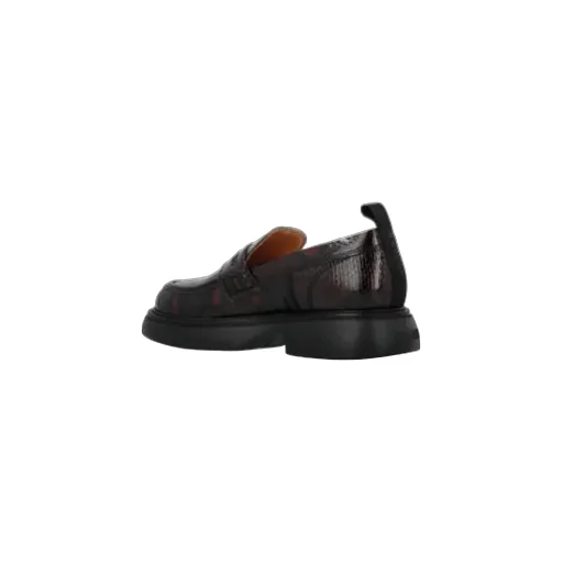 Embossed Platform Loafers