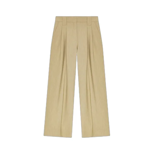 Twill Suiting Mid Waist Trousers