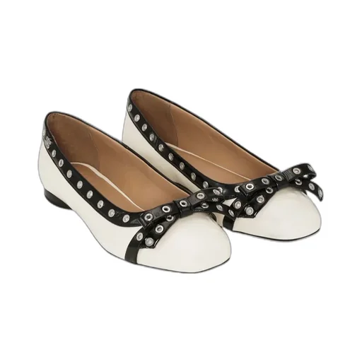 Eyelets Bow Ballerinas