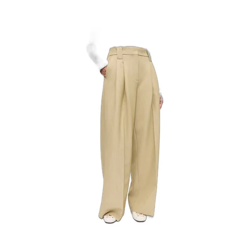 Twill Suiting Mid Waist Trousers