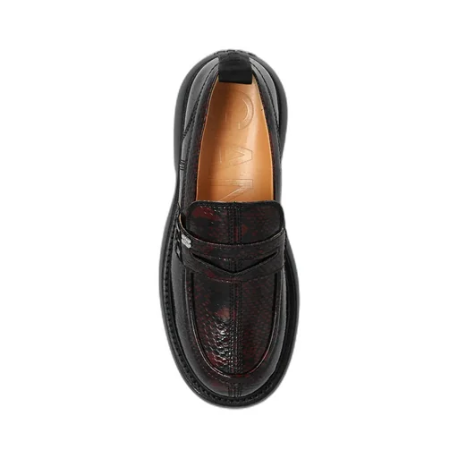 Embossed Platform Loafers