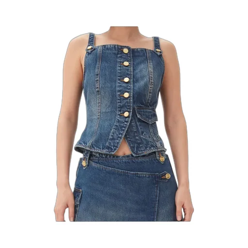 Heavy Washed Denim Top