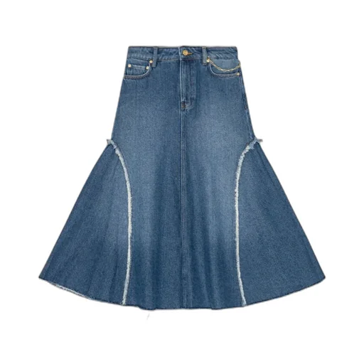 Flared Denim Skirt