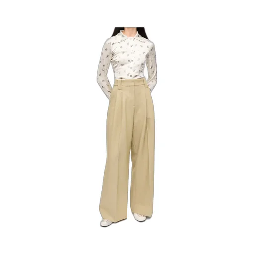 Twill Suiting Mid Waist Trousers