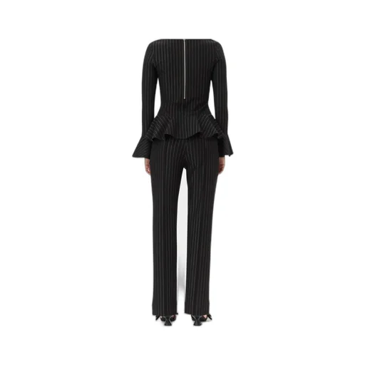 Stripe Mid Waist Trousers