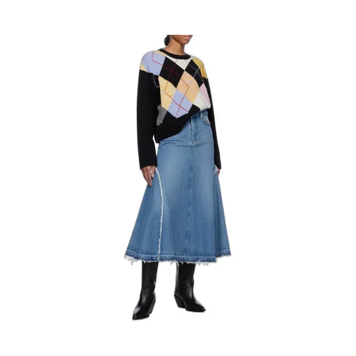 Flared Denim Skirt