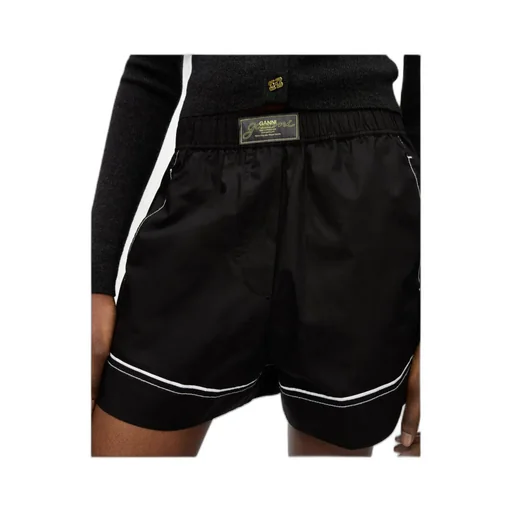 Logo Patch Poplin Shorts