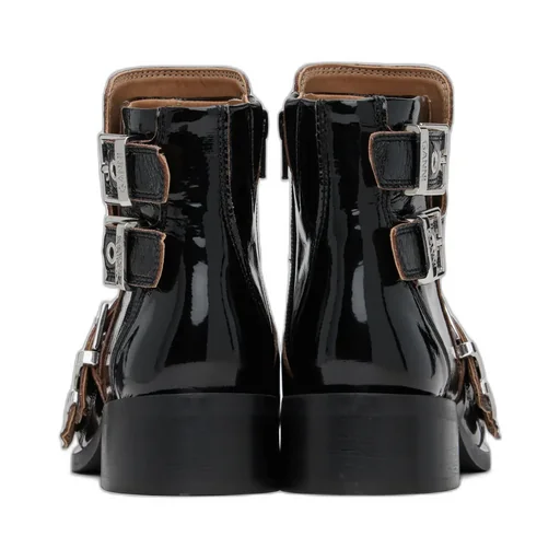 Feminine Buckle Naplack Boots