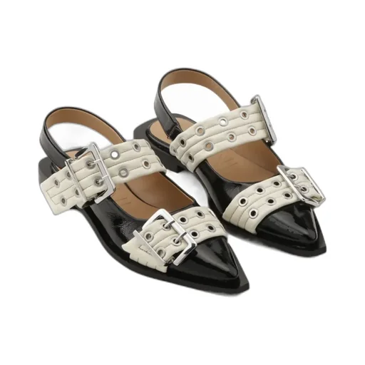 Feminine Buckle Ballerinas