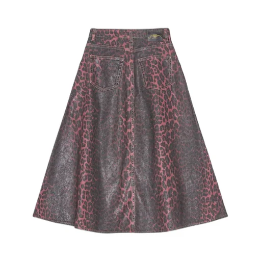 Button-Front A-Line Skirt