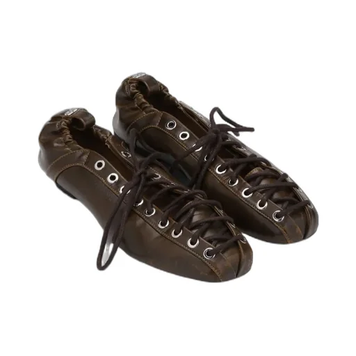 Lace-Up Ballerinas