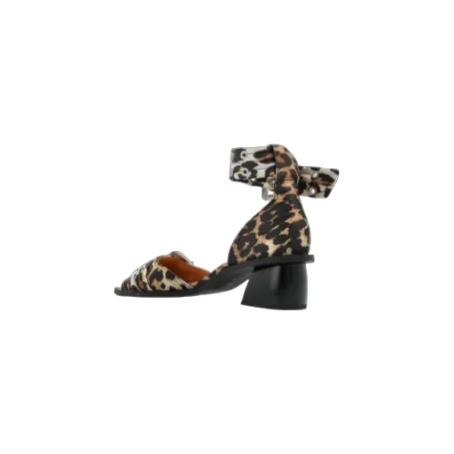Leopard Print Ankle-Strap Pumps