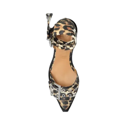 Leopard Print Ankle-Strap Pumps