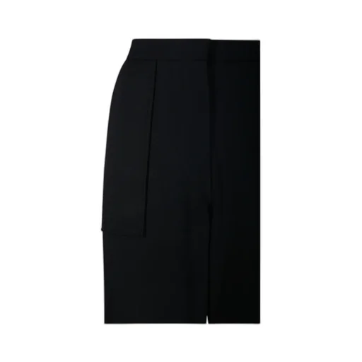 Black Twill Suiting Cargo Trousers