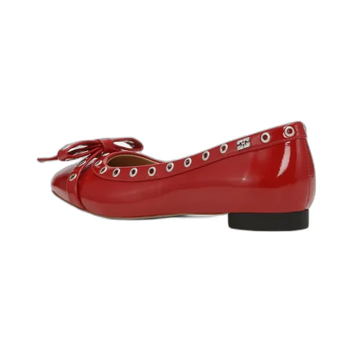 Eyelet Bow Ballerinas