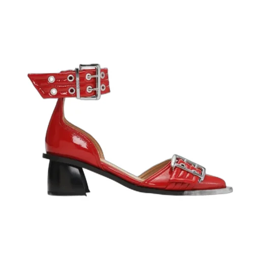 Feminine Buckle Open Cut Pumps