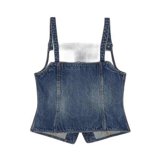 Heavy Washed Denim Top