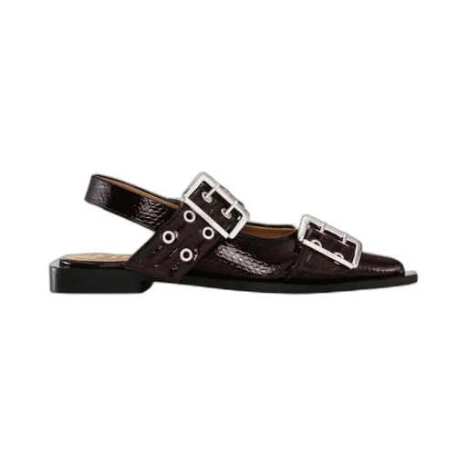 Buckle Pointed-Toe Ballet Flats