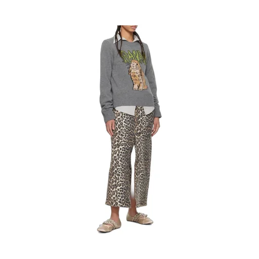 Crewneck Intarsia-Knit Jumper