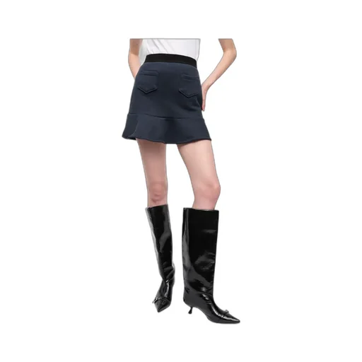 Elastic Waistband Mini Skirt