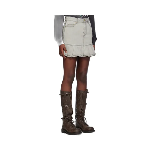 Future Denim Pleated Mini Skirt