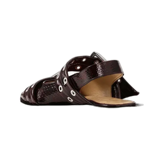 Buckle Pointed-Toe Ballet Flats