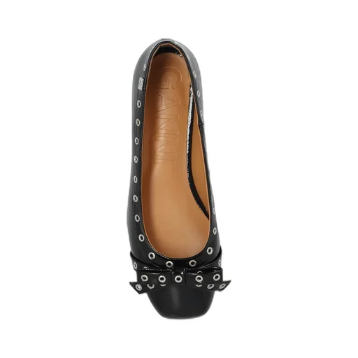 Eyelet Bow Ballerinas
