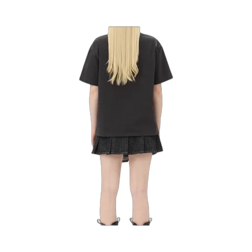 T-Shirt With Logo In Lurex Thread