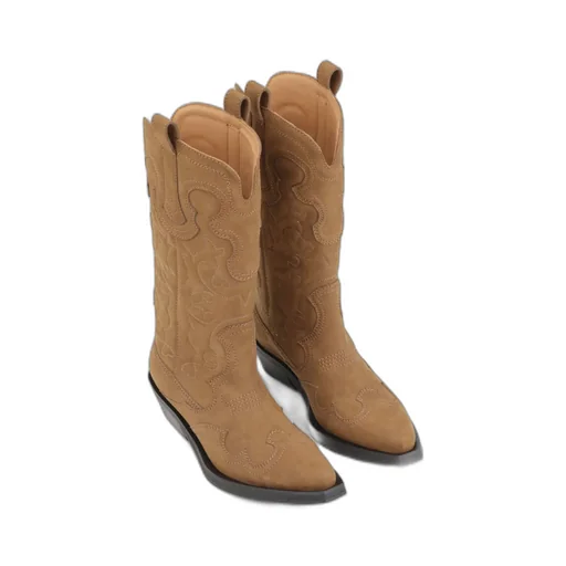 Mid Shaft Embroidered Western Boots