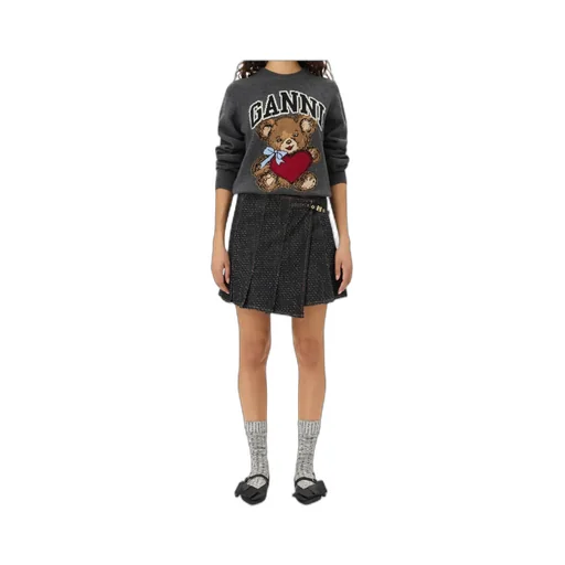 Sweater With Colorful Bear Motif