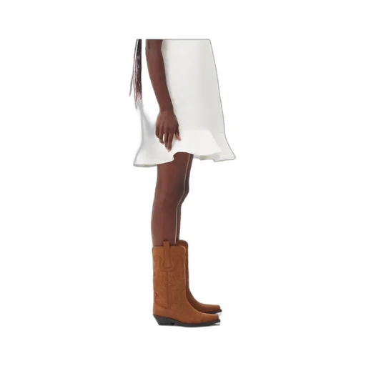 Mid Shaft Embroidered Western Boots