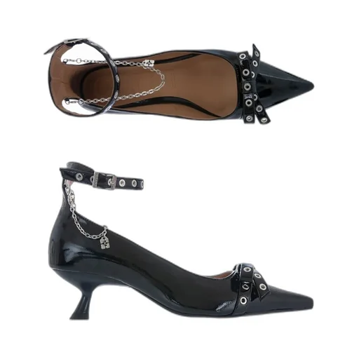 Kitten Heel Bow Detailed Pumps