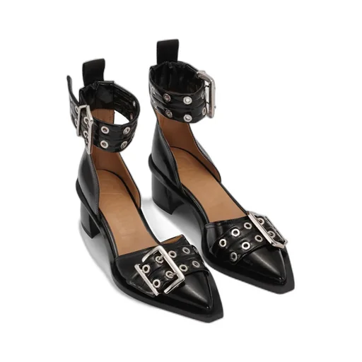 Buckled Open Cut Pumps