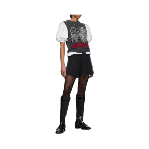 Logo Intarsia-Knit Vest