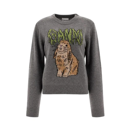 Crewneck Intarsia-Knit Jumper