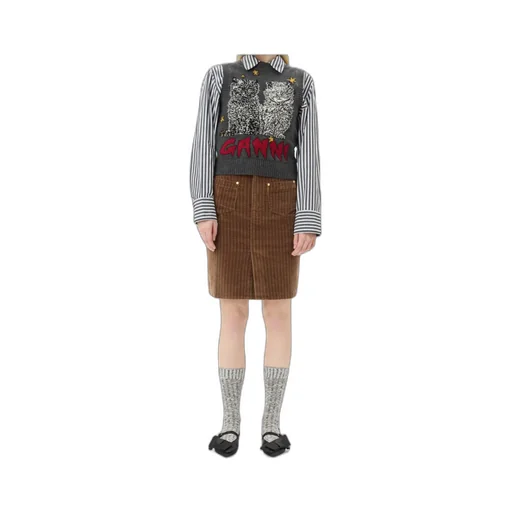Logo Intarsia-Knit Vest