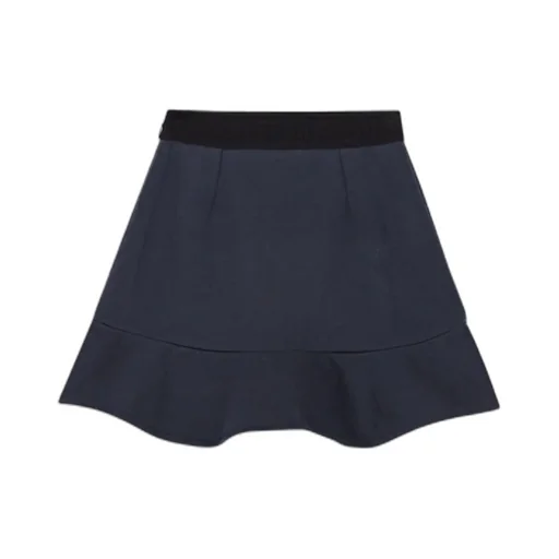 Elastic Waistband Mini Skirt