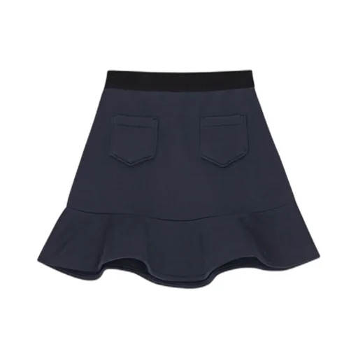 Elastic Waistband Mini Skirt