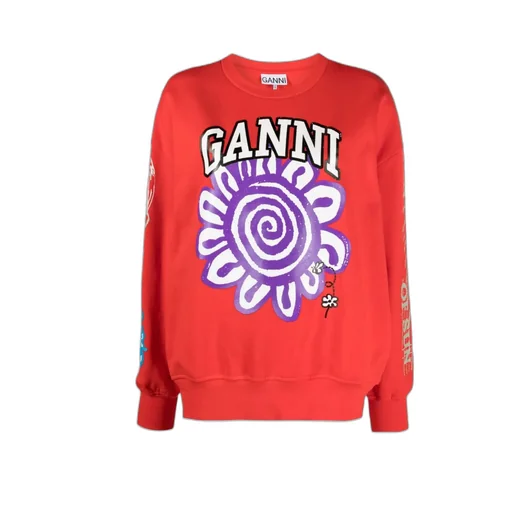 Floral Printed Crewneck Sweatshirt