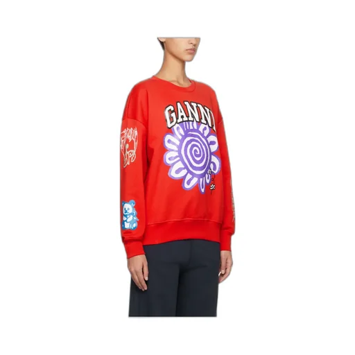 Floral Printed Crewneck Sweatshirt