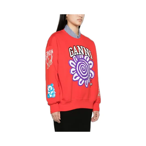 Floral Printed Crewneck Sweatshirt