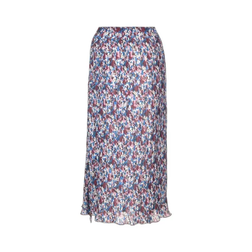 Floral-Printed Ruffled Midi Skirt