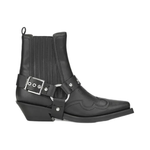 Buckle Fastening Western Chelsea Boots