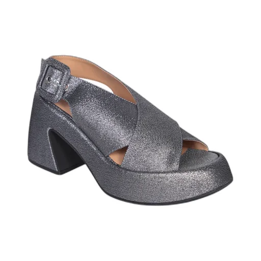Glitter Crossover Strap Sandals